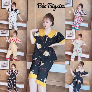 [Hot]Đồ Ngủ Lửng 50-90kg ren Bigsize Cao Cấp Kiểu Dáng Đẹp Vải Lụa nhật phối  Satin Lạnh Mặc Cực Thích