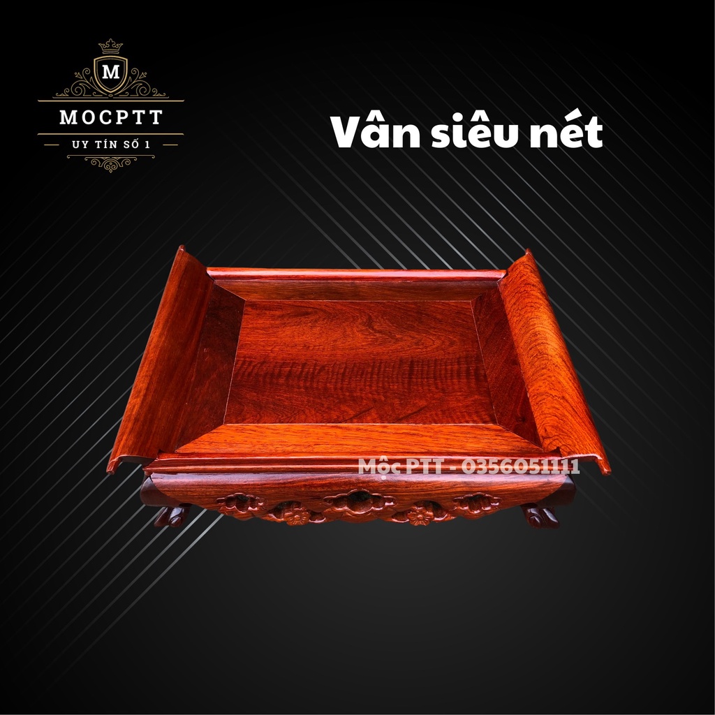 Khay Trà Gỗ Hương mẫu Hoa Mai mặt Đá trang trí phòng khách , phòng làm việc , đồ đung ấm chén cốc