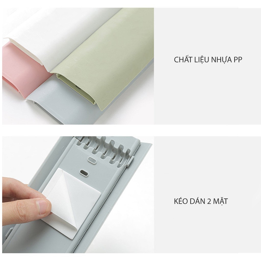 Nẹp dây điện sắp xếp luồn 6 sợi ốp tường dán sàn chống rối và chống gãy dây - buyone - BOPK133