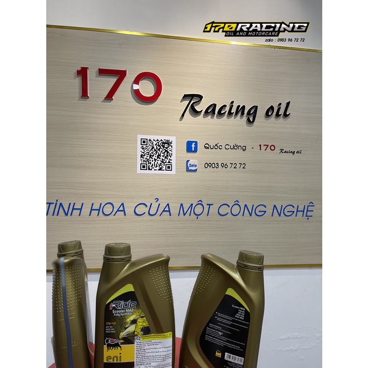 (HCM) Combo - Nhớt Xe Tay Ga ENI I-RIDE SCOOTER MA2 (SAE 5W40) Dung Tích 1000 ML ( 100% TỔNG HỢP )