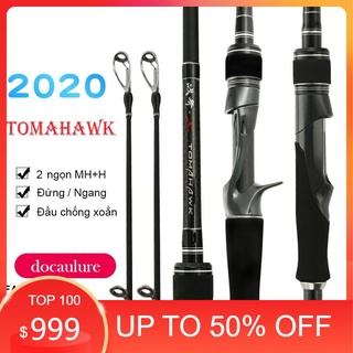 Cần câu lure máy đứng và máy ngang Tomahawk 2 ngọn MH + H