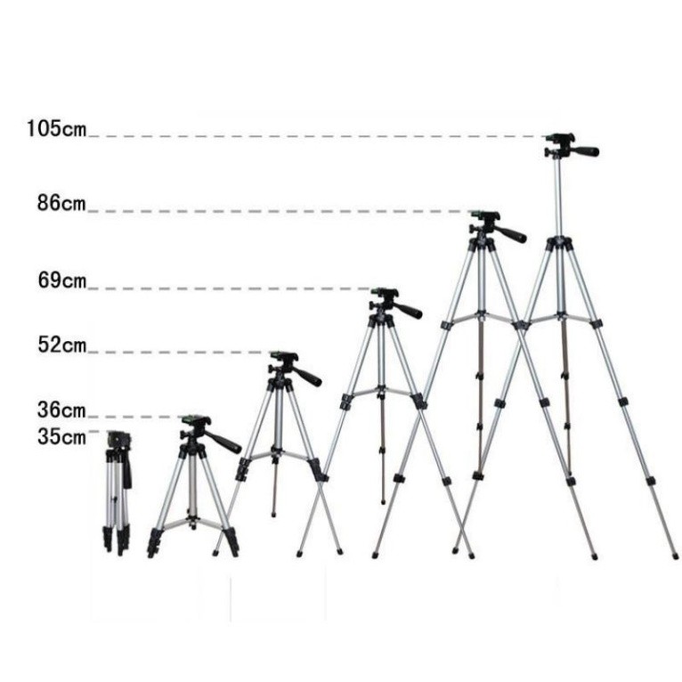 Gậy 3 chân chụp hình máy ảnh, điện thoại Tripod TF - 3110 Gậy quay phim Youtube - Gậy livestream