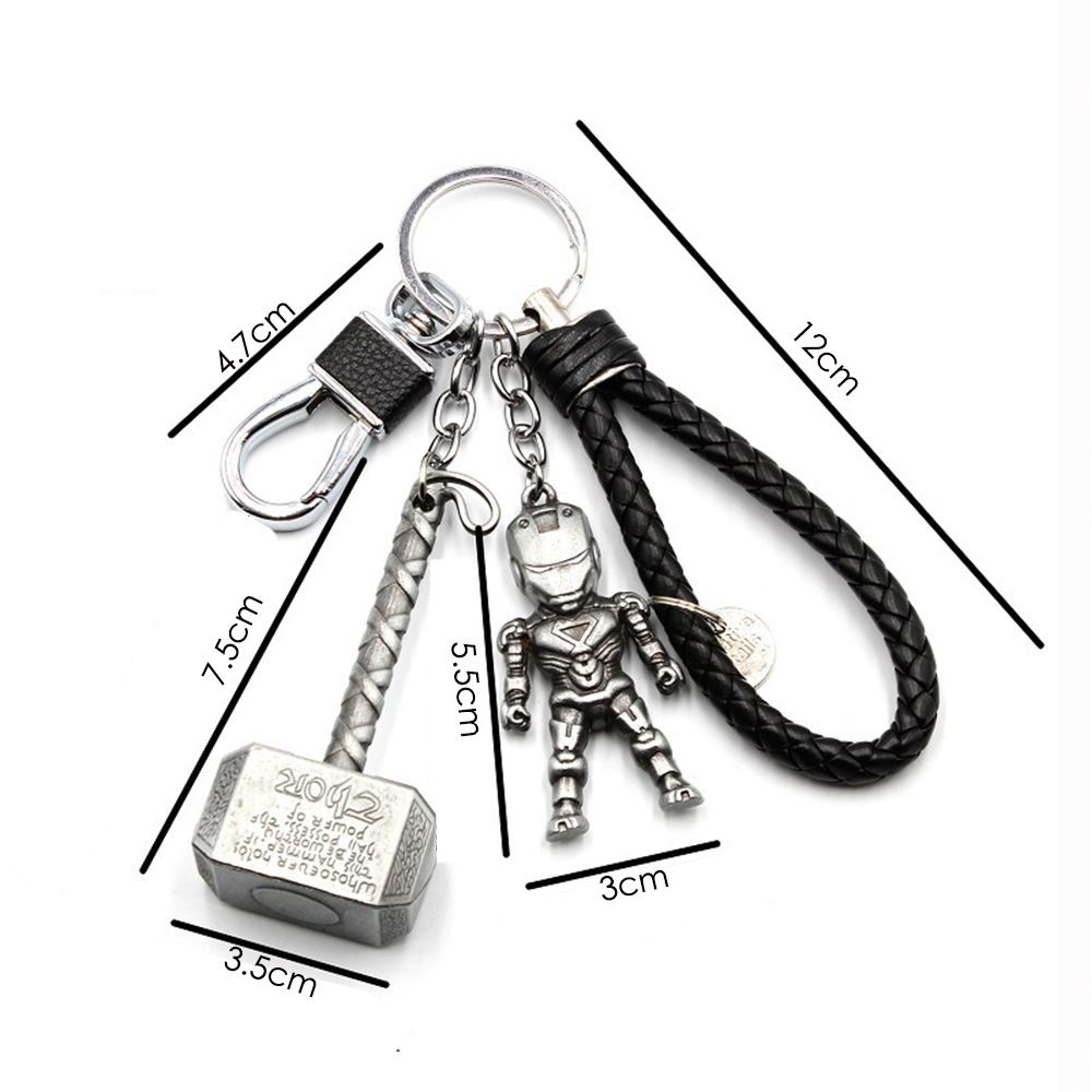 Móc khóa phong cách khiên Người Sắt/đội trưởng Mỹ