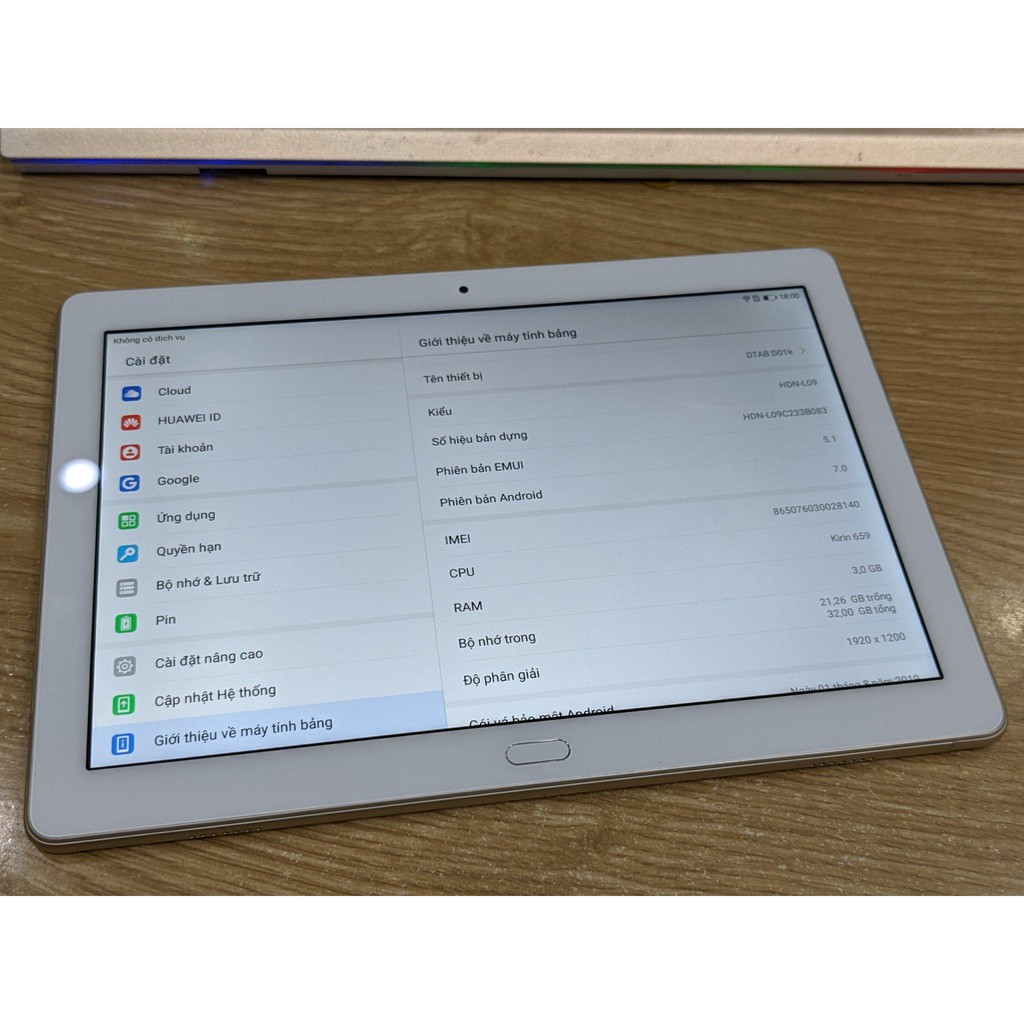 Máy tính bảng Huawei Dtab D01K ( M5 Nhật )  || Phiên bản lắp sim 4 LTE || Tiêu chuẩn kháng nước || tại Playmobile