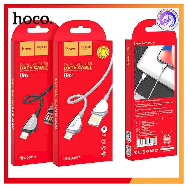CÁP SẠC HOCO U62 LIGHTING 3.0A 1.2M