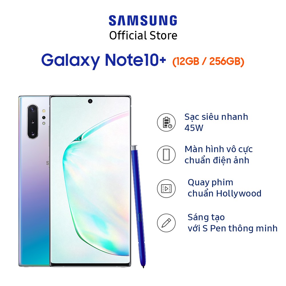 [Mã ELSSCP1TR giảm 5% đơn 3TR] Điện thoại Samsung Galaxy Note 10+ 256GB