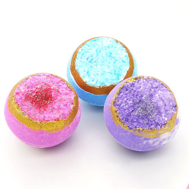 Bom Tắm Pha Lê| Crystal Coast Bath Bomb| Viên Sủi Bồn Tắm Muối Pha Lê Nhiều Mùi Hương, Dưỡng Ẩm - 140g