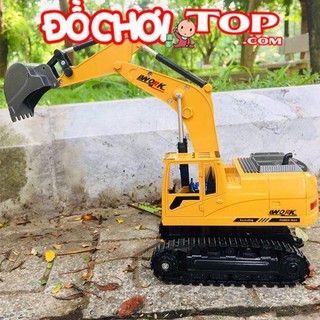 [GIÁ SIỂU RẺ] Máy xúc điều khiển từ xa chính hãng WORK, tỉ lệ 1:16, sóng điều khiển 2.4GHz Shop Hà Anh