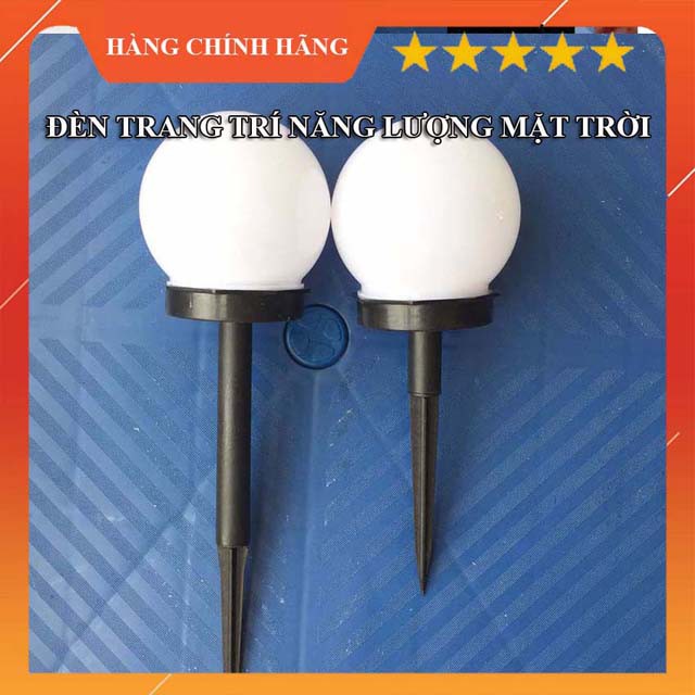 Bộ Đèn năng lượng mặt trời có ánh sáng trắng dùng để trang trí sân vườn  hình tròn loại cắm đất 0405