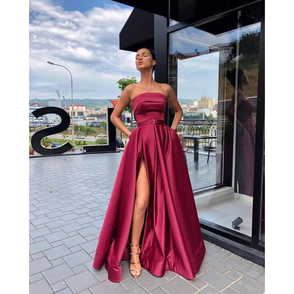 Đầm cúp ngực đỏ hàng thiết kế