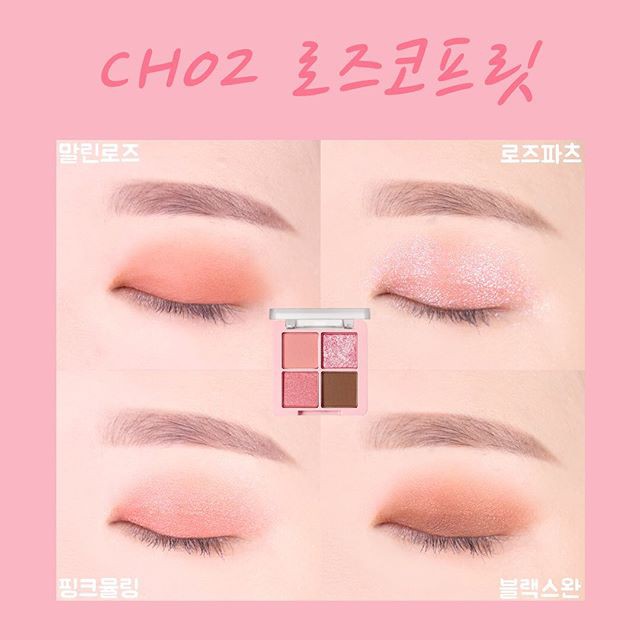 BLACK ROUGE - Bảng mắt Crystal Heart Lock Shadow