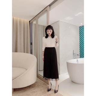 Áo sơ mi cách điệu cổ ren điệu đà MSĐ