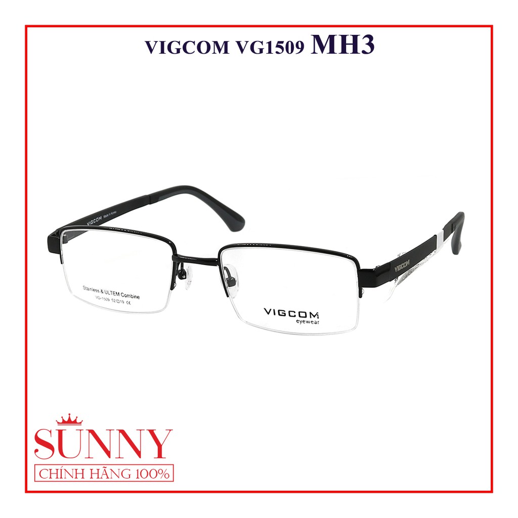 Gọng kính nam nữ Vigcom VG1509 nhiều màu chính hãng Korea - - kèm tem chống hàng giả do bộ công an cấp