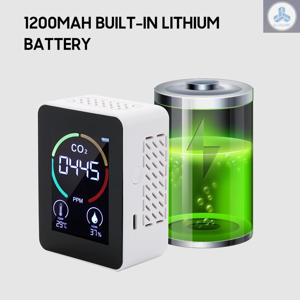Máy Đo Nồng Độ CO2 Màn Hình LCD 2.8-inch Pin 1200mAh CO2