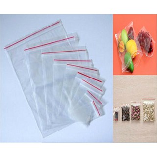 Túi Zip Zipper Chỉ Đỏ dùng đựng thực phẩm - Túi trữ sữa - 7x10cm, 10x15cm, 25x35cm