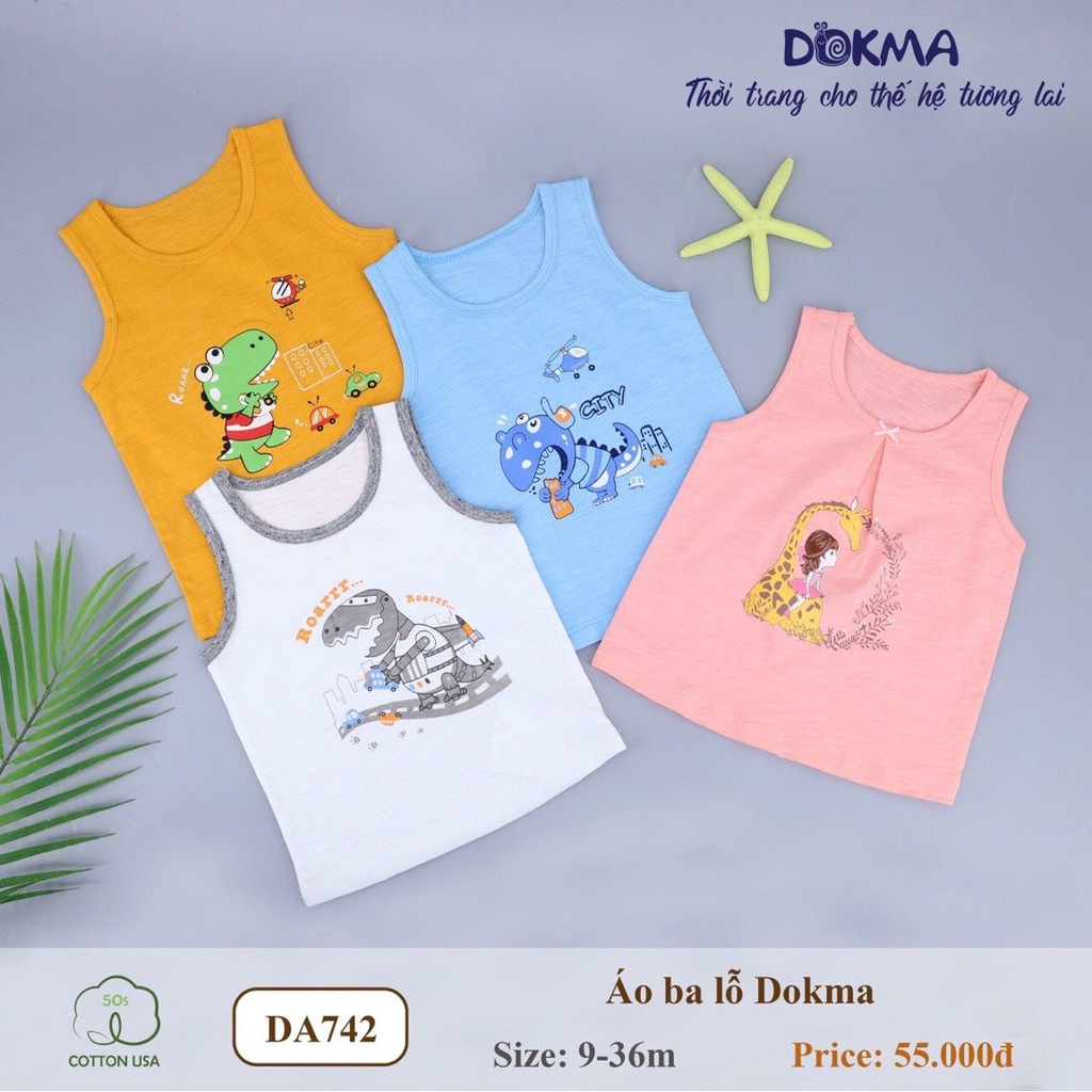 DOKMA_Áo 3 lỗ bé trai, bé gái