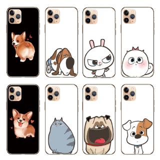 Ốp điện thoại TPU mềm chống sốc in hình cún dễ thương cho compatible for iphone 12 Pro Max 5G/i12 Mini/SE 2020/compatible for iphone 4 4S 4G