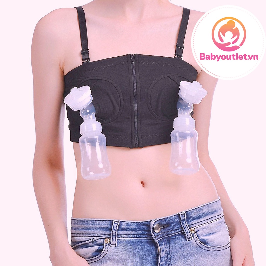 Áo hút sữa rảnh tay  cho mẹ - Tiện lợi cho mẹ hút sữa mà không cần dùng tay giữ