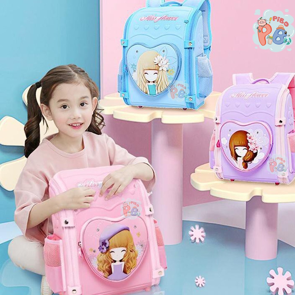 Balo Chống Gù Siêu Nhẹ Chống Nước Bảo Hành 1 Năm Hình Elsa Anna Công Chúa Sofia  - Pibo Store