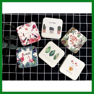 [FreeShip] Đế lót ly, tấm lót cốc bằng gốm siêu thấm nước hình vuông