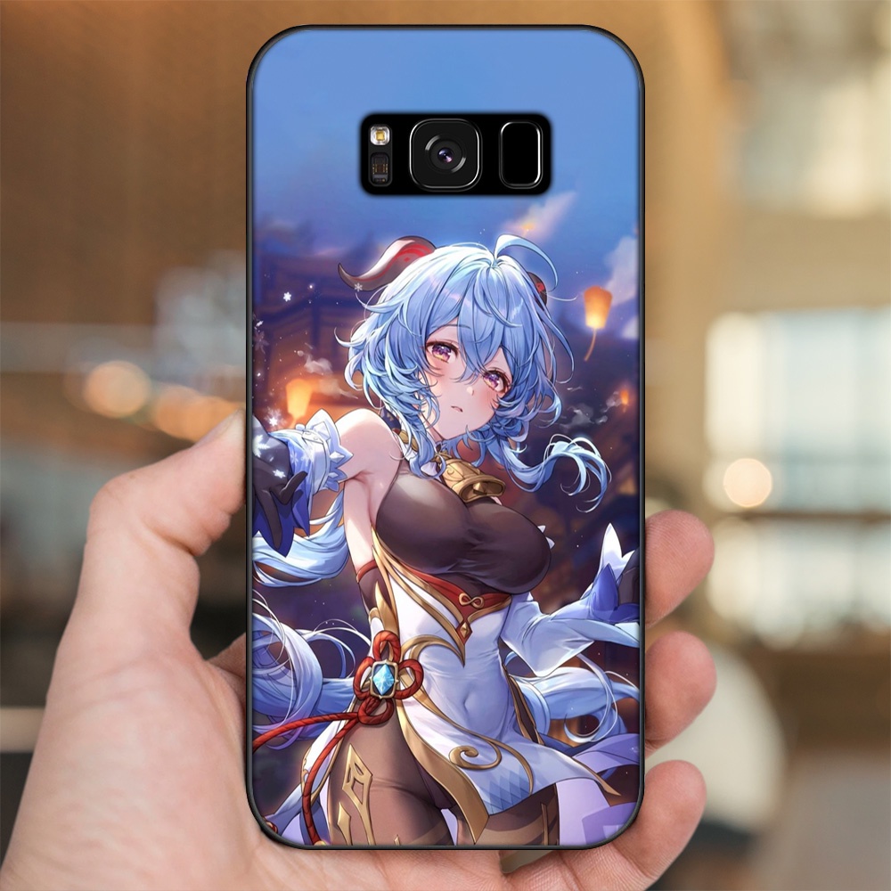 Ốp lưng Samsung S8, S8 Plus viền đen in hình Ganyu Genshin Impact