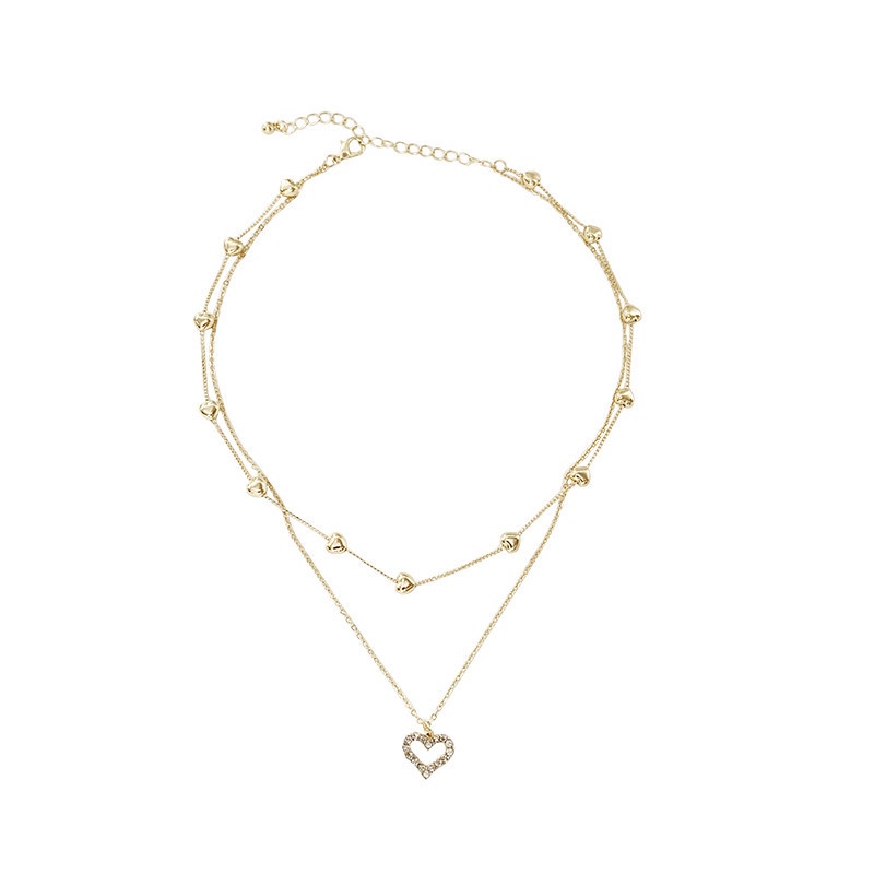 Vòng cổ RINHOO FRIENDSHIP nhiều lớp mạ vàng 14K phong cách Hàn Quốc thời trang cho nữ