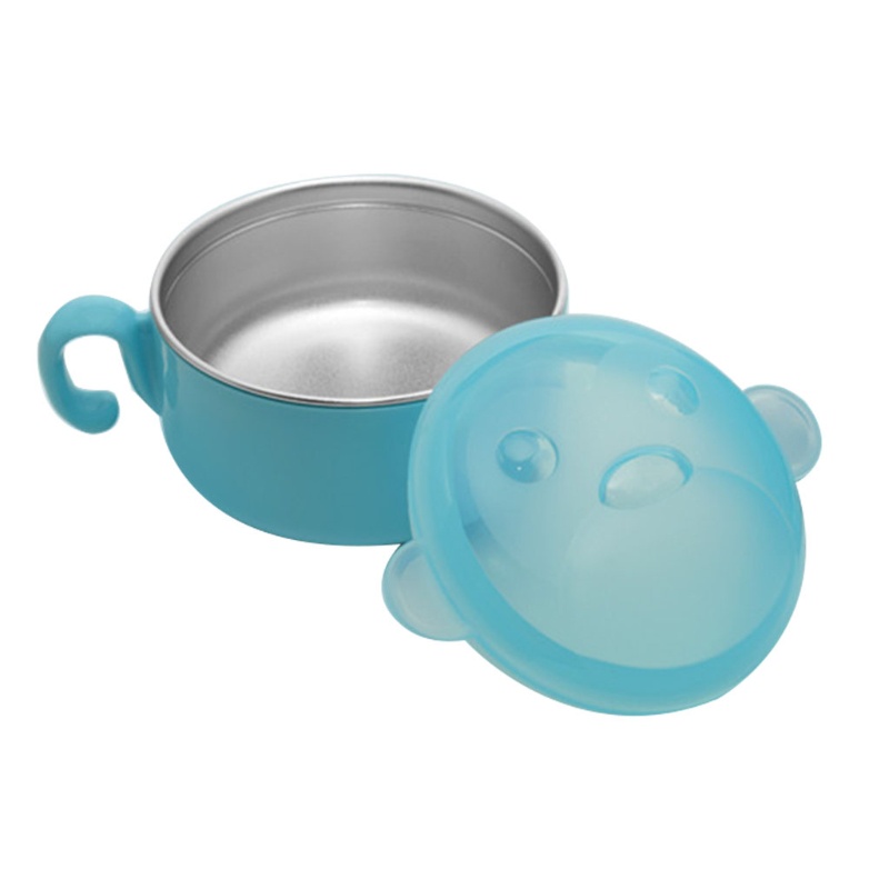 Tô Đựng Thức Ăn 250ml Bằng Thép Không Gỉ Cách Nhiệt Kèm Nắp Đậy Cho Bé