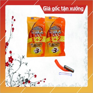 Dao cạo râu BIC 3 lưỡi gói 7 cây Combo 3 bịch