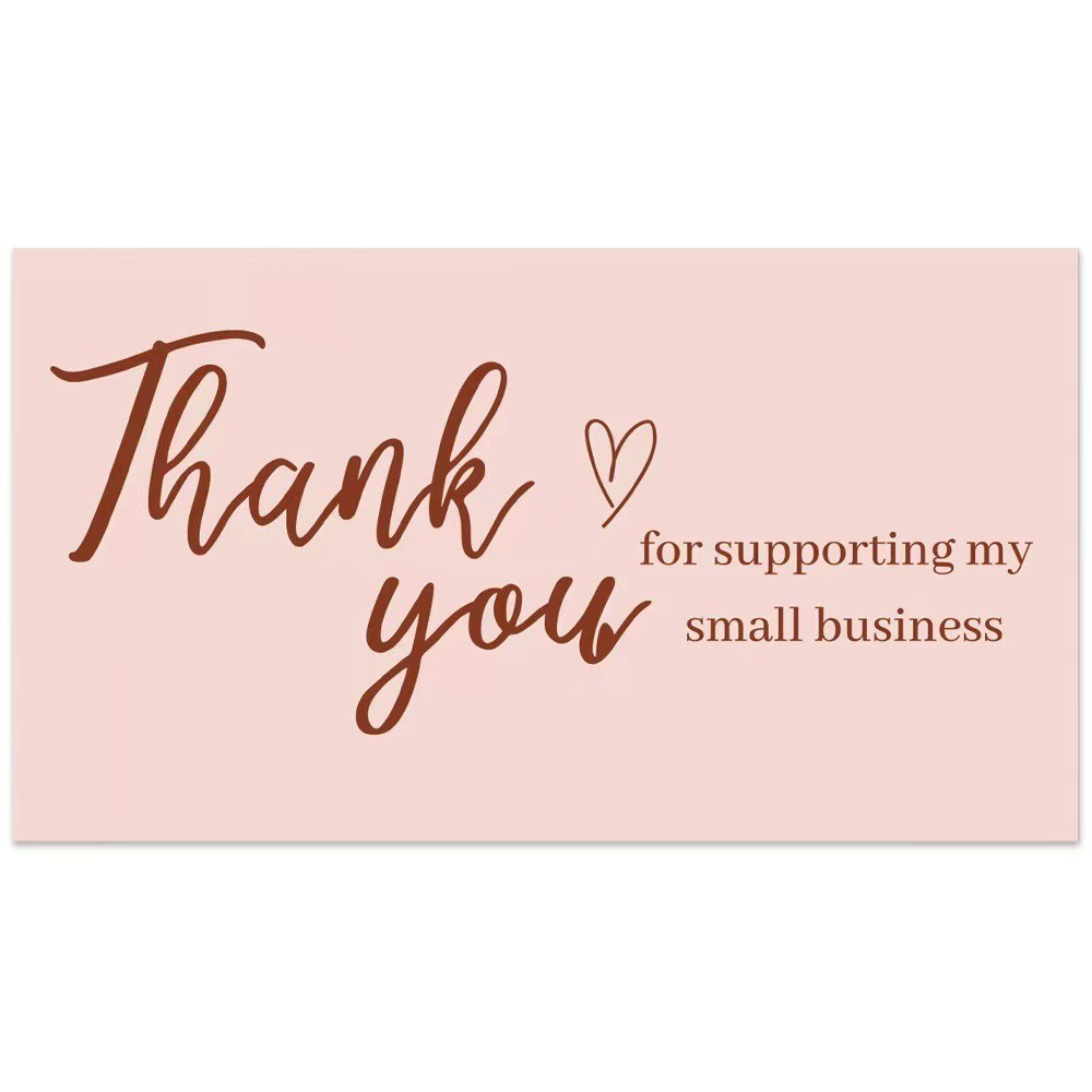 CUỘN TEM DÁN STICKER CARD HỒNG CAM ĐÀO THANK YOU, NIÊM PHONG QUẦN ÁO, PHỤ KIỆN, HÀNG ĐÓNG GÓI, DECOR, TRANG TRÍ VINTAGE