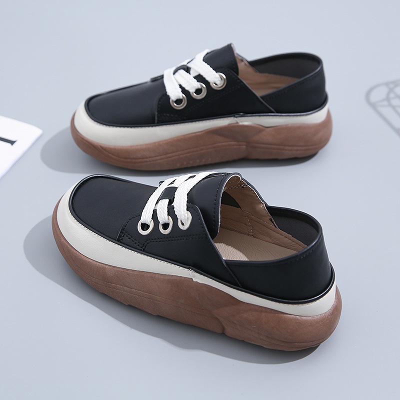 Giày Trắng Đế Dày Buộc Dây Thoải Mái Thời Trang Mùa Thu 2022 Mới Cho Nữ