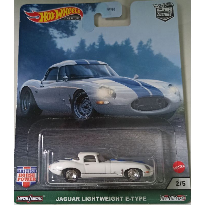 Xe mô hình Hotwheels car culture British Horse Power jaguar lightweight E-type
