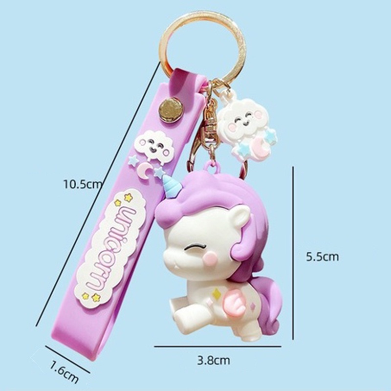Móc Khóa Kỳ Lân Cầu Vồng Dễ Thương