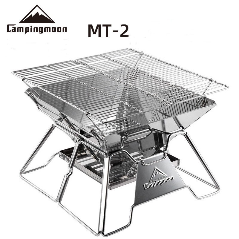 Bếp nướng BBQ than hoa dã ngoại Campingmoon MT2 – Bếp nướng gấp gọn du lịch, dã ngoại inox | BigBuy360 - bigbuy360.vn