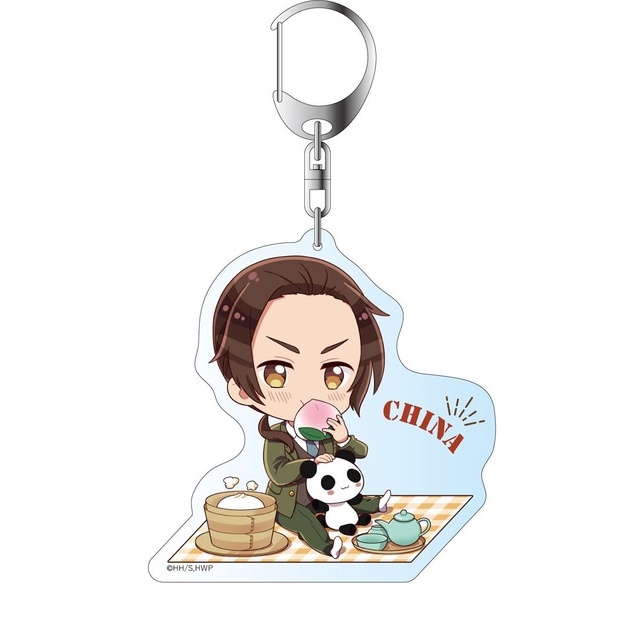( ĂN UỐNG ) Móc khóa mica HETALIA THẾ GIỚI THU NHỎ anime chibi xinh xắn