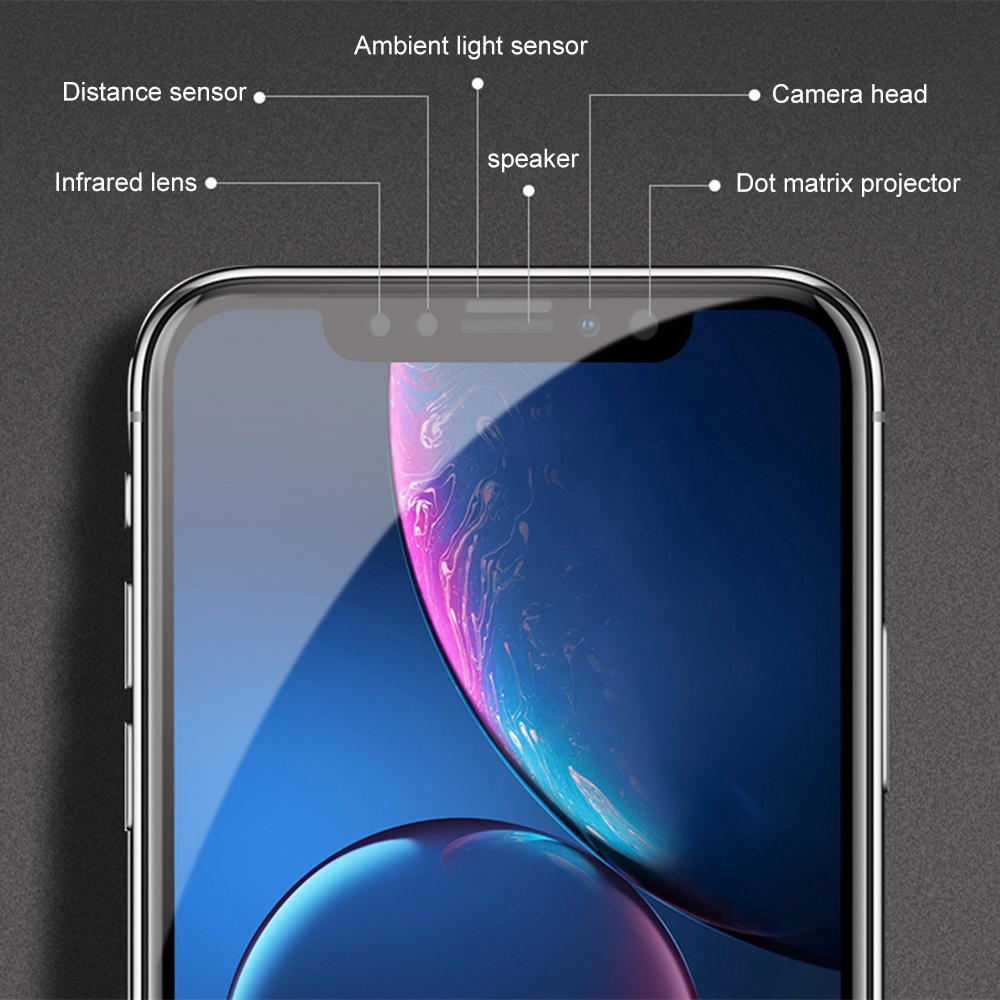 Kính cường lực 100D chống vân tay bảo vệ toàn màn hình dành cho iPhone X XS MAX XR 6 7 8 6S Plus