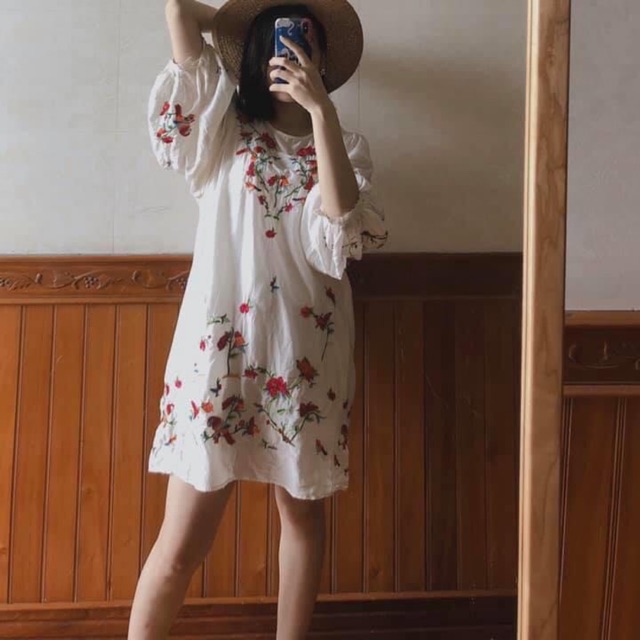 Đầm zara hoa xinh