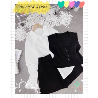 BIGSIZE Set gile kèm quần short bigsize