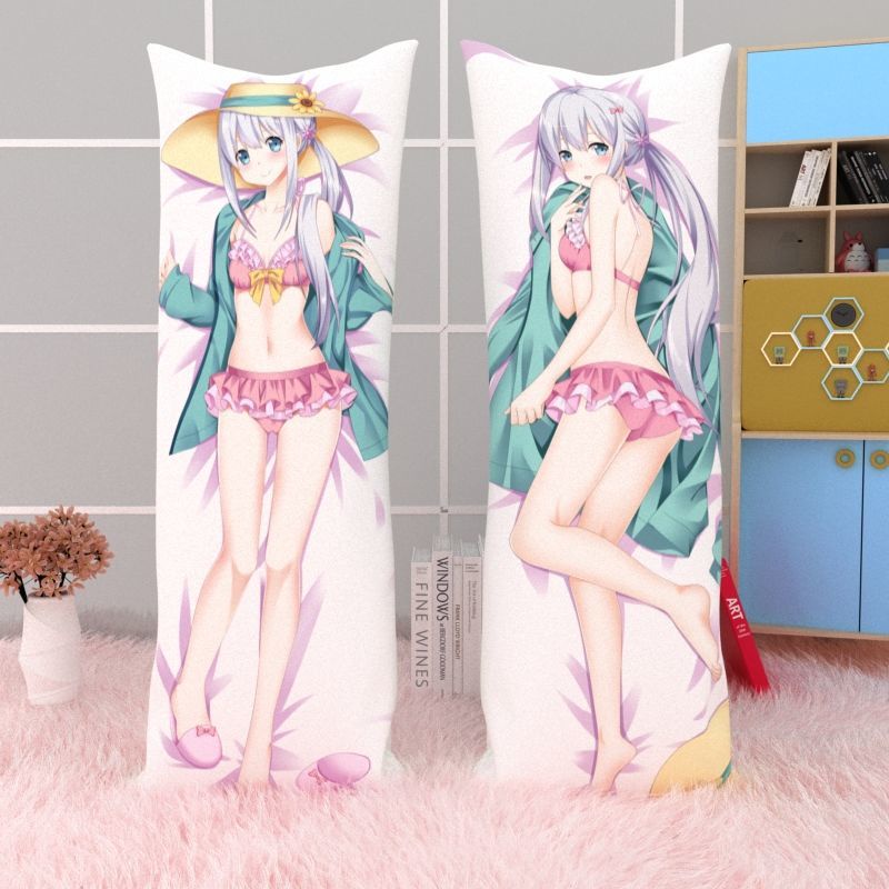 Bộ vỏ gối dài + vỏ gối in hình anime Izumi Sagiri Eromanga