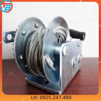 Tời quay tay 800lbs cáp 8m trọng tải 360kg