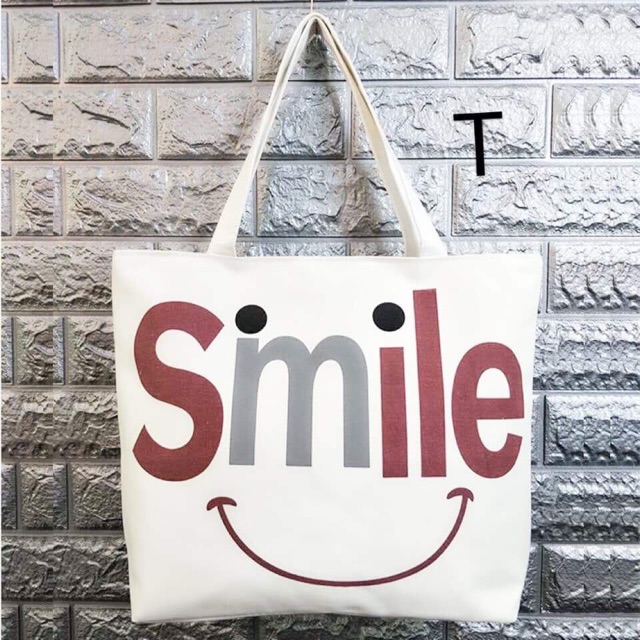 [Túi tote] Túi vải SMILE chữ to TUI2019