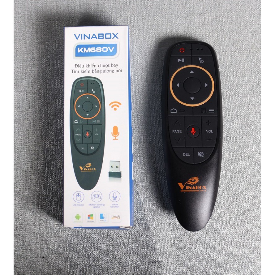 REMOTE  AIR MOUSE KM680V - VINABOX - TÌM KIẾM BẰNG GIỌNG NÓI