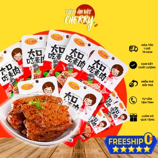 GÓI THỊT NƯỚNG BBQ - Thịt Chay Cay Cô Gái - Đồ ăn vặt nội địa [Ăn Vặt Cherry]