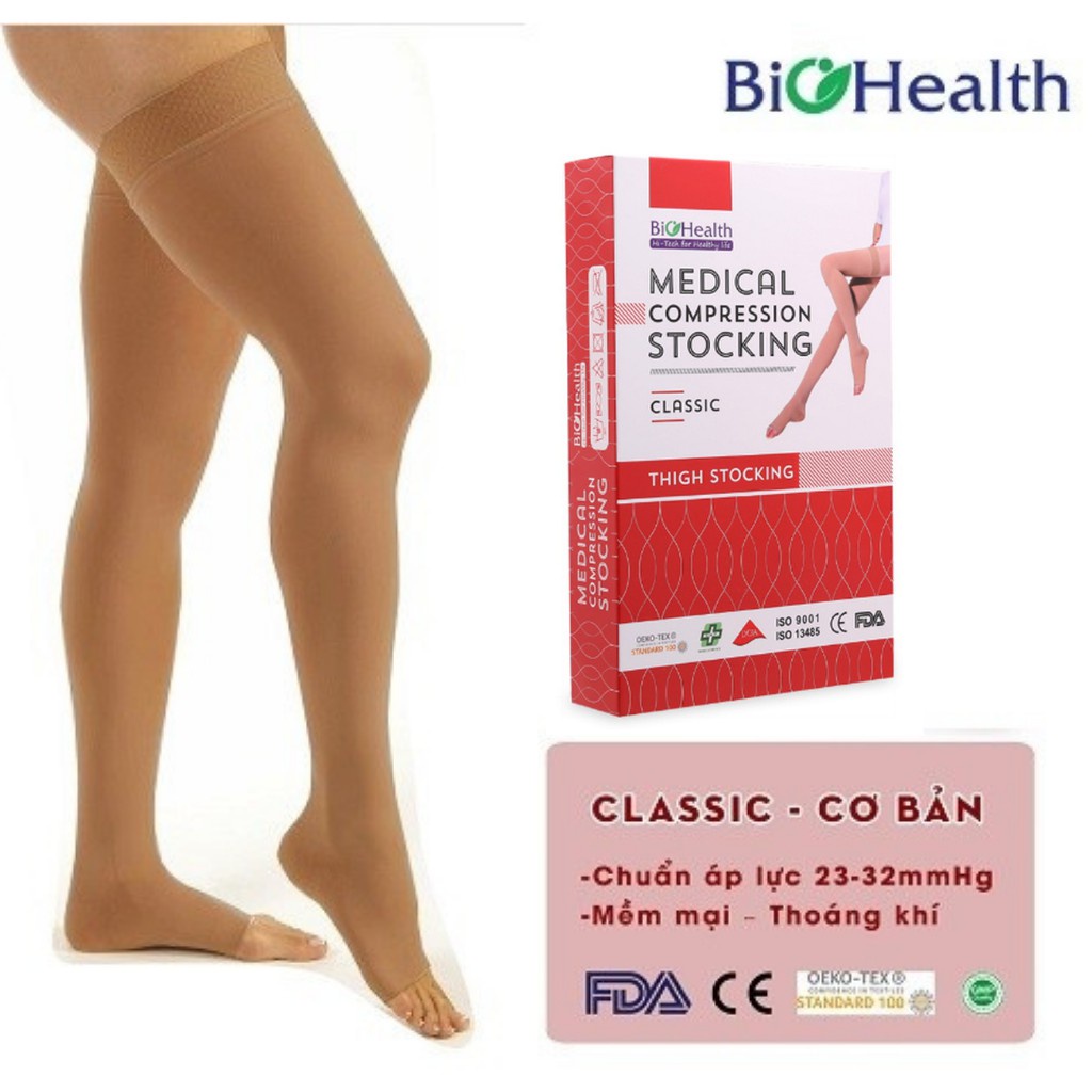 ✅ Vớ Suy Giãn Tĩnh Mạch (Tất Y Khoa)- Biohealth Medical Compression Stocking Classic -VT0717