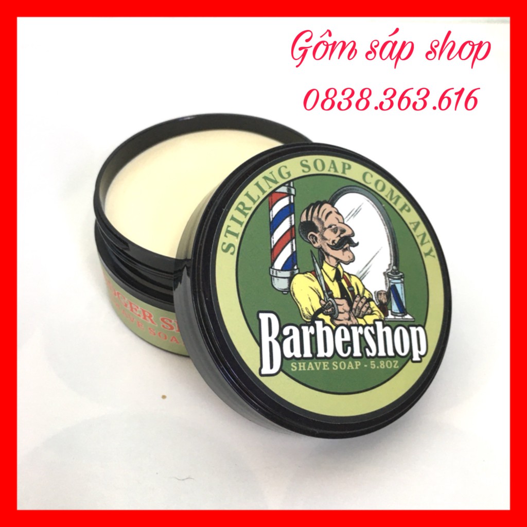 Sáp vuốt tóc nam giá rẻ cao cấp bóng mượt BarberShop Shave Soap 80gr