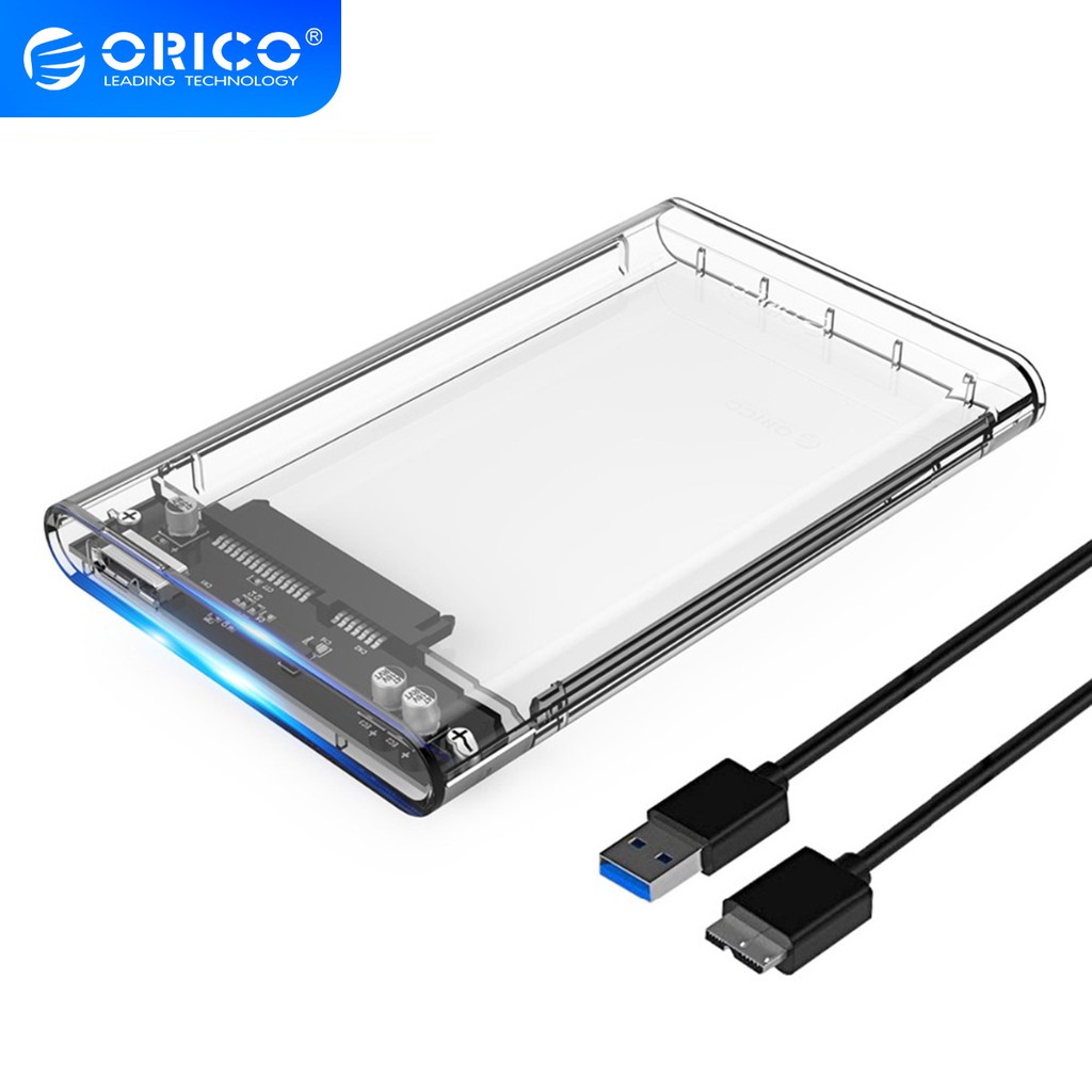 Hộp đựng ổ cứng ngoài ORICO 2139U3 2.5" USB 3.0 SATA HDD trong suốt