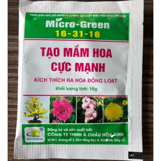 Tạo Mầm Hoa Cực Mạnh, Kích Ra Hoa Micro-Green 16-31-16 (10g)