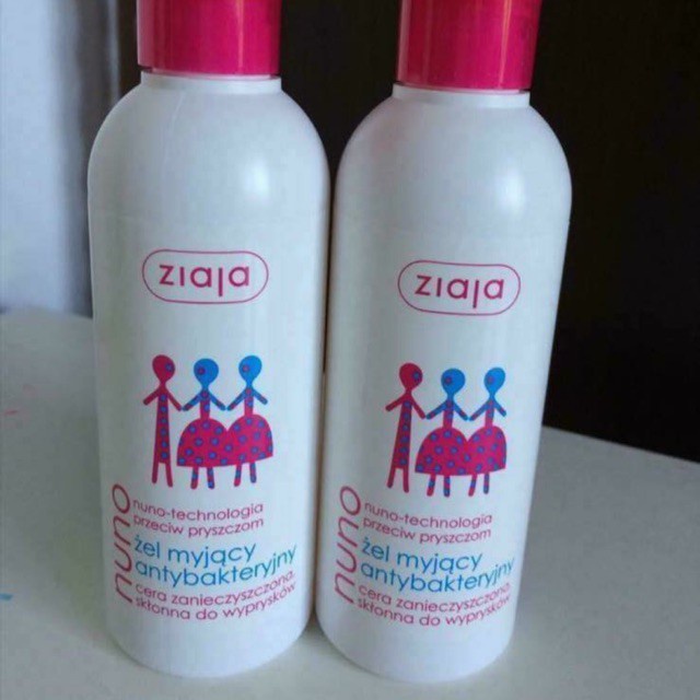 Sữa rửa mặt  Ziaja Nuno dành cho da mụn an toàn cho da nhạy cảm, Giúp Sáng Da, Cân Bằng PH - 200ml