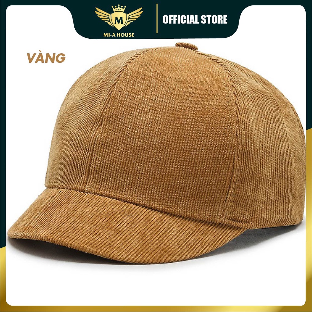 Mũ lưỡi trai lưỡi ngắn, mũ vành ngắn chất nhung tăm siêu rẻ đẹp thoáng mát nhiều màu