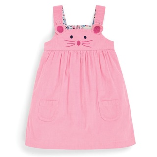 Váy yếm nhung mèo hồng Little Maven bé gái