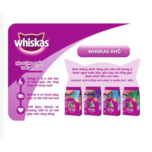&lt;TÚI LỚN&gt; Thức ăn mèo Whiskas vị cá thu túi 1.2kg